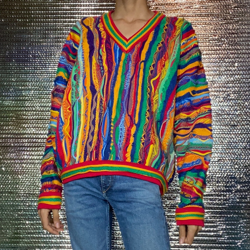 Vintage Coogi Sweater in Rainbow colorway
